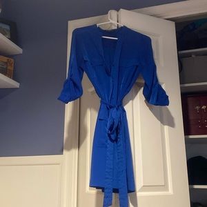 Express Blue Blouse Dress with tie